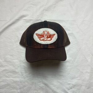 BOYS LIE Brown Trucker Hat with Embroidered Patch